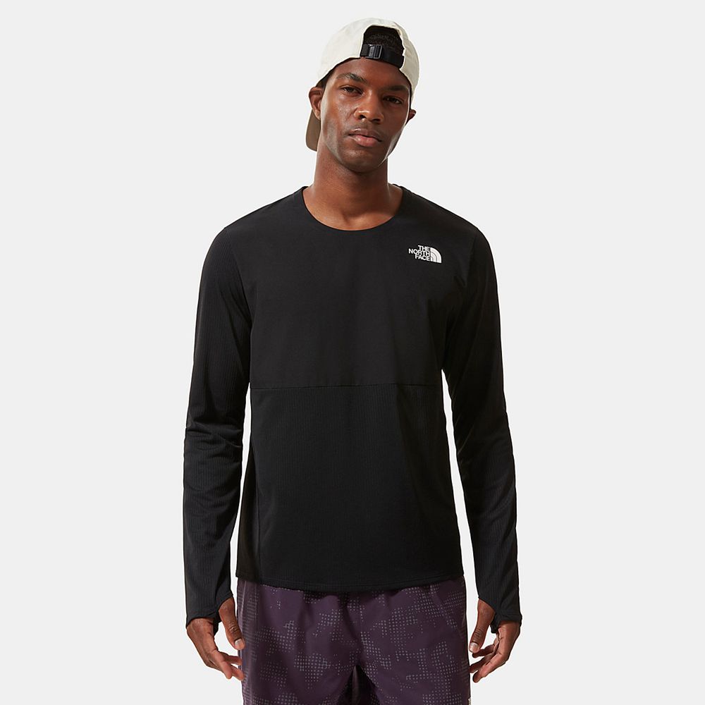 The North Face Long Sleeve Mens Australia - The North Face True Run Long-Sleeve Black Running & Trai